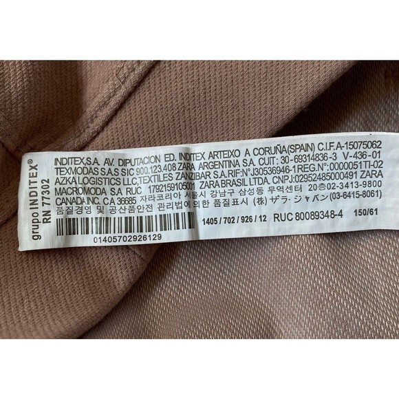 Zara Pants Women's Junior Size 11 - 12 Mauve Pink Wide Leg Crop Stretchy Pull On - Picture 9 of 16